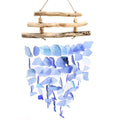 Carrillón Azul · vidrio reciclado y madera · 70 cm
