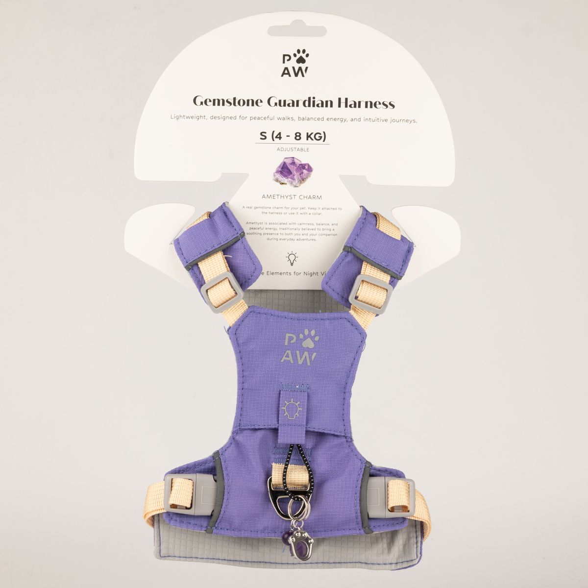 Arnés Guardian · lavanda reflectante · talla S
