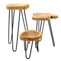 Maceteros Gamell · conjunto de tres soportes de madera